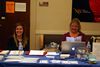 The registration table, with Elizabeth Van Voorhis and Barbara LaFitte